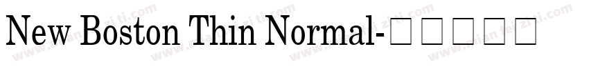New Boston Thin Normal字体转换